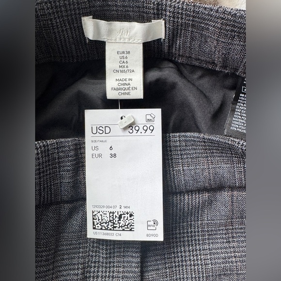 H&M Charcoal Checkered Blazer and Skirt Set - Picture 2 of 13